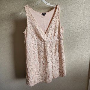 Rhapsody Women's Pink Lace Mini Dress